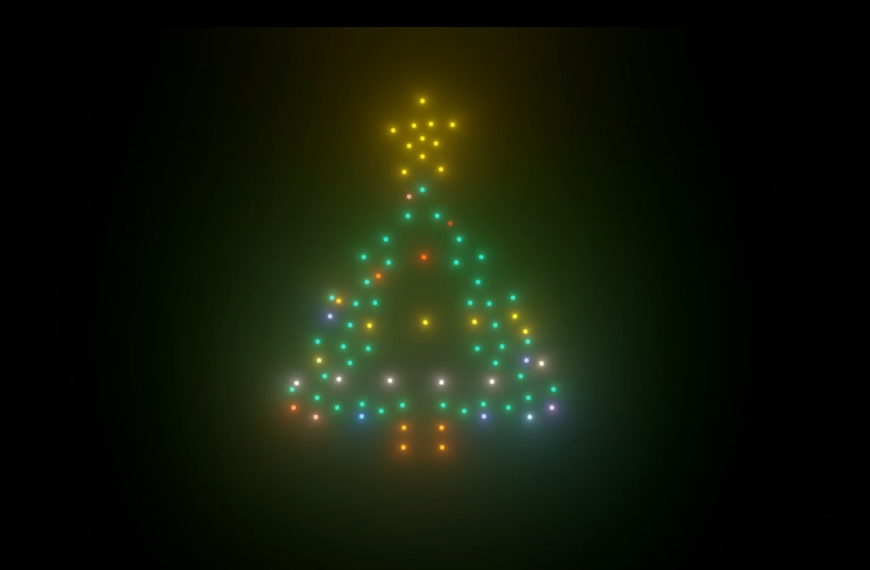 Drohnenshow Weihnachtsbaum
