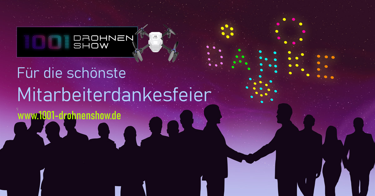 Drohnenshow Mitarbeiterevent