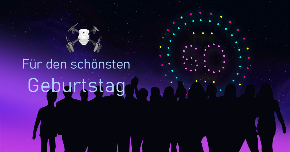 Drohnenshow zum 60. Geburtstag